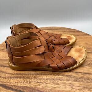 Born Iwa Woven Sandals Womens Size 8 M Cuoio Brown Comfort Casual Walking Shoes